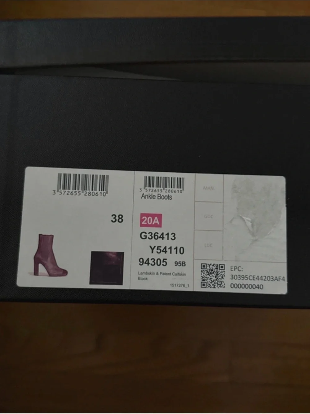 CHANEL Black Leather Mid-Calf Heeled Boots with CC Heel Logo - Picture 5 of 7